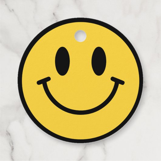 "One Happy Dude" Retro glimlacht naar verjaardagsf Bedankjes Labels (Achterkant)