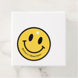 "One Happy Dude" Retro glimlacht naar verjaardagsf Bedankjes Labels