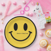 "One Happy Dude" Retro Verjaardagsfeest Papieren Bordje (Feest)