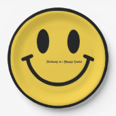 "One Happy Dude" Retro Verjaardagsfeest Papieren Bordje (Voorkant)