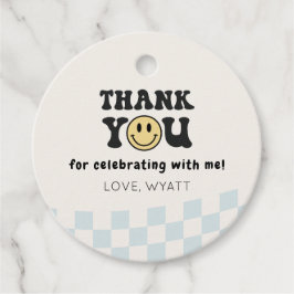 One Happy Dude Smiley 1st Birthday Round Bedankjes Labels