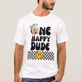 One Happy Dude Smiling Face Fotopapier Bord T-shirt (Voorkant)