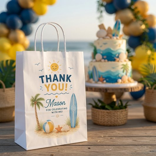 One Happy Dude Surf Beach Verjaardag  Medium Cadeauzakje