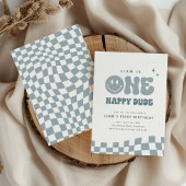 ONE Happy Dude verjaardagsfeestje uitnodiging