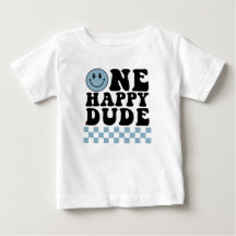 One Happy Dude Verjaardagsshirt in Blauw