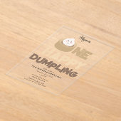 One Happy Dumpling Invite 1st  First Birthday Cute Acryl Uitnodigingen (Laagn)