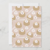 One Happy Dumpling Invite 1st  First Birthday Cute Kaart (Achterkant)