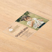 One Happy Dumpling Invite 1st First Birthday Photo Acryl Uitnodigingen (Laagn)