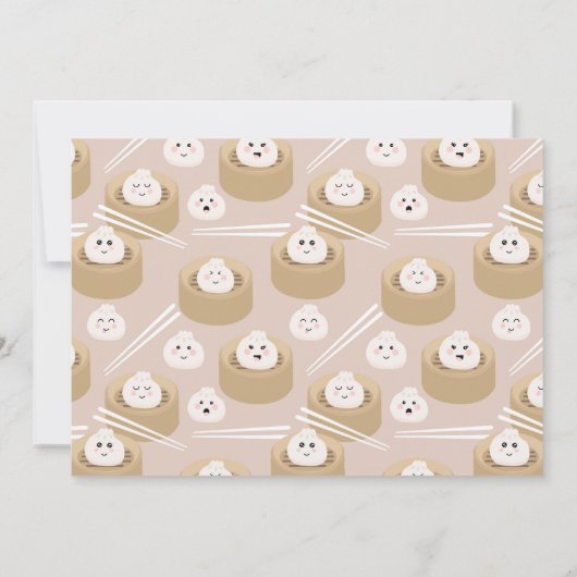 One Happy Dumpling Invite 1st First Birthday Photo Kaart (Achterkant)