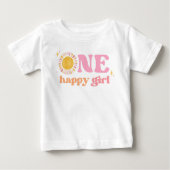 One Happy Girl Pink Boho Zon 1e verjaardag (Voorkant)