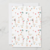 One Happy Goose Invite 1st  First Birthday Cute Kaart (Achterkant)