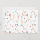 One Happy Goose Invite 1st First Birthday Photo Kaart (Achterkant)