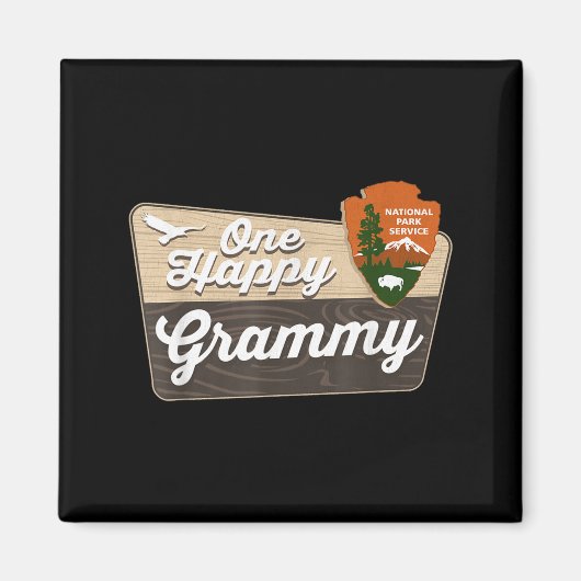 One Happy Grammy Camper Matching Birthday Decorati Magneet (Voorkant)