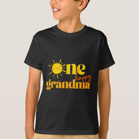 One Happy Grandma Birthday First Trip Around The S T-shirt (Voorkant)