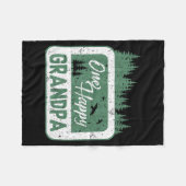 One Happy Grandpa Camper 1st Birthday Camng Bear  Fleece Deken (Voorkant (Horizontaal))