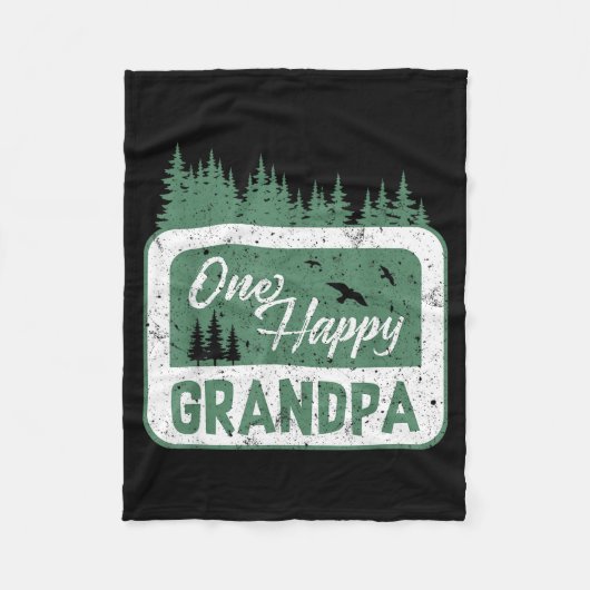 One Happy Grandpa Camper 1st Birthday Camng Bear  Fleece Deken (Voorkant)