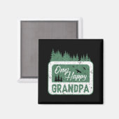 One Happy Grandpa Camper 1st Birthday Camng Bear  Magneet (Voorkant / Achterkant)