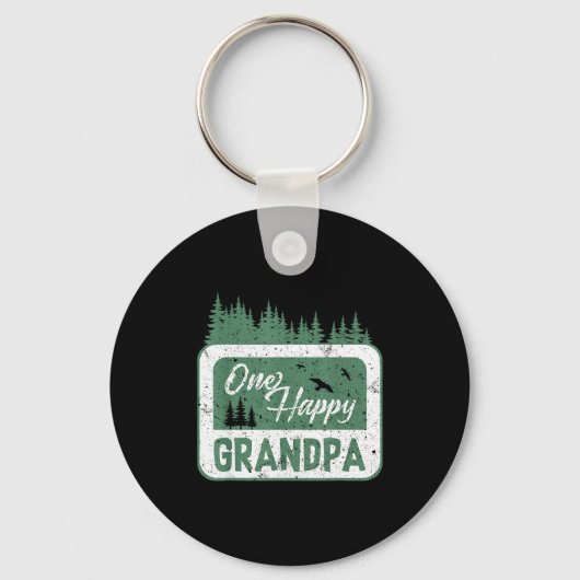 One Happy Grandpa Camper 1st Birthday Camng Bear  Sleutelhanger (Voorkant)