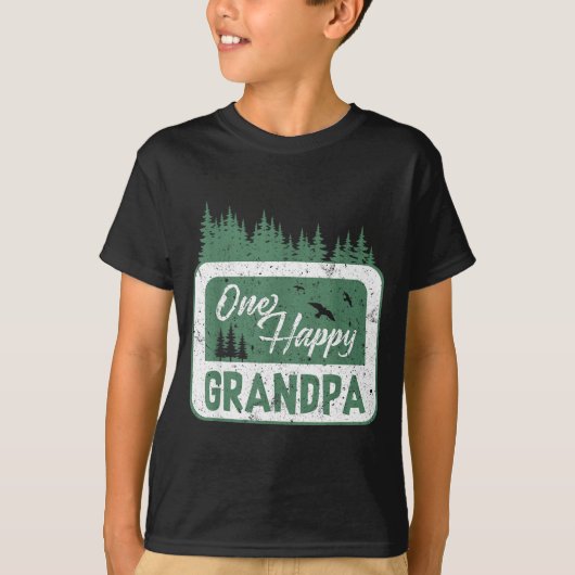 One Happy Grandpa Camper 1st Birthday Camng Bear  T-shirt (Voorkant)