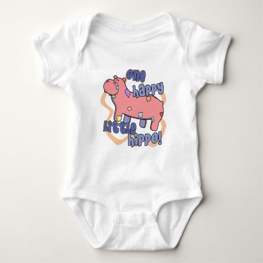 One Happy Hippo Baby Creeper Romper (Voorkant)