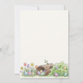 One Happy Hunter Easter Themed First Birthday Kaart (Achterkant)