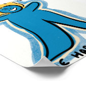 "One Happy Lymphie" 6-inch x6 afdrukken - witte ac Poster (Hoek)