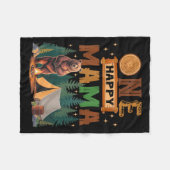 One Happy Mama Camper 1st Birthday Camng Bear  Fleece Deken (Voorkant (Horizontaal))