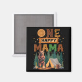 One Happy Mama Camper 1st Birthday Camng Bear Magneet (Voorkant / Achterkant)