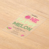 One Happy Melon Invite 1st Summer Birthday Acryl Uitnodigingen (Laagn)