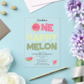 One Happy Melon Invite 1st Summer Birthday Acryl Uitnodigingen (Insitu (Huwelijk))