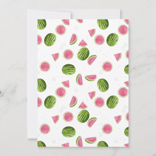 One Happy Melon Invite 1st Summer Birthday Kaart (Achterkant)