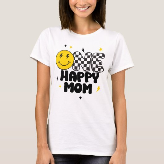 ONE Happy Mom of Birthday Boy Shirt (Voorkant)