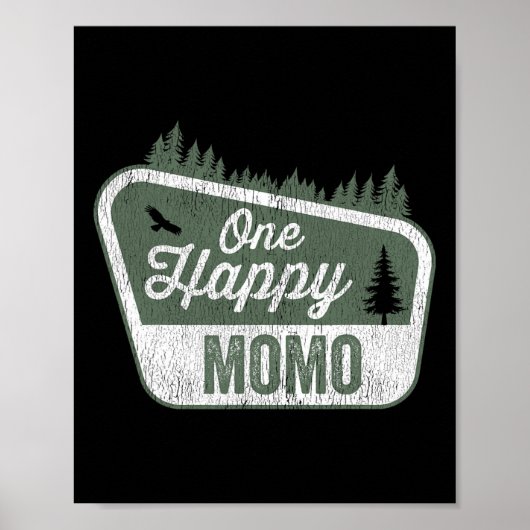 One Happy Momo Matching Family Birthday Party Camp Poster (Voorkant)
