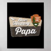 One Happy Papa Camper Matching Birthday Decoration Poster (Voorkant)
