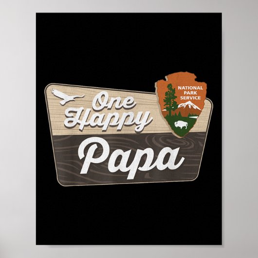 One Happy Papa Camper Matching Birthday Decoration Poster (Voorkant)