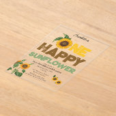 One Happy Sunflower Invite 1st Summer Birthday Acryl Uitnodigingen (Laagn)