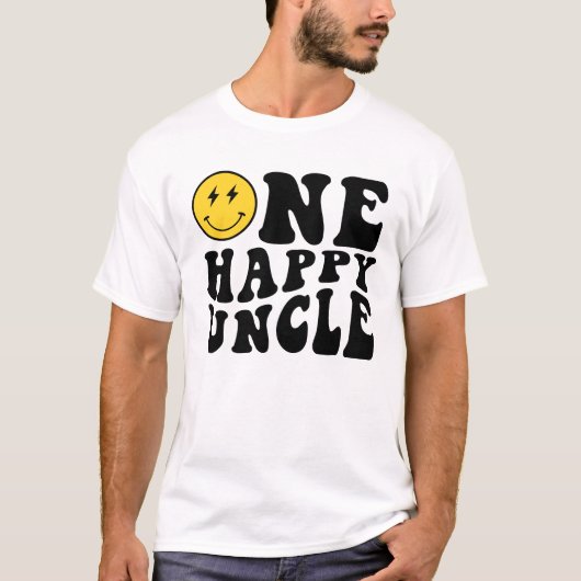One Happy Uncle Matching Verjaardag T-shirt voor U (Voorkant)