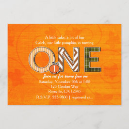 ONE Herfstval 1e verjaardagsfeest uitnodiging