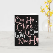 One Hip Chick With One New Hip Hip Replacement Sur Kaart (Gele Bloem)