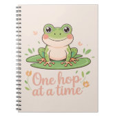 One Hop at a Time | Frog on Lily Pad  Notitieboek (Voorkant)