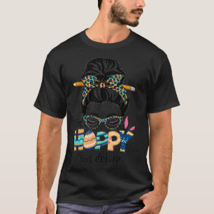 One Hoppy Bus Driver Message Bun Teacher Easter Da T-shirt