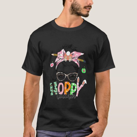 One Hoppy Teacher  Happy Easter Day T-shirt (Voorkant)