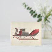 One Horse Open Sleigh beroemd gemaakt door Fred We Briefkaart (Staand voorkant)