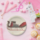 One Horse Open Sleigh beroemd gemaakt door Fred We Papieren Bordje (Feest)