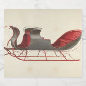 One Horse Open Sleigh - Kerst Sparkling Wijnetiket (Enkel label)