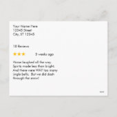 One Horse Open Sleigh Pun Holiday Postcard Feestdagenkaart (Achterkant)