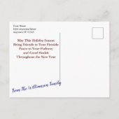 One Horse Open Sleigh Vintage Kerstmis Briefkaart (Achterkant)