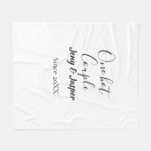 One hot couple add name since 20XX year date Fleece Deken (Voorkant (Horizontaal))