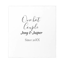 One hot couple add name since 20XX year date Notitieblok