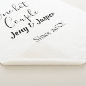 One hot couple add name since 20XX year date Sherpa Deken (3/4)